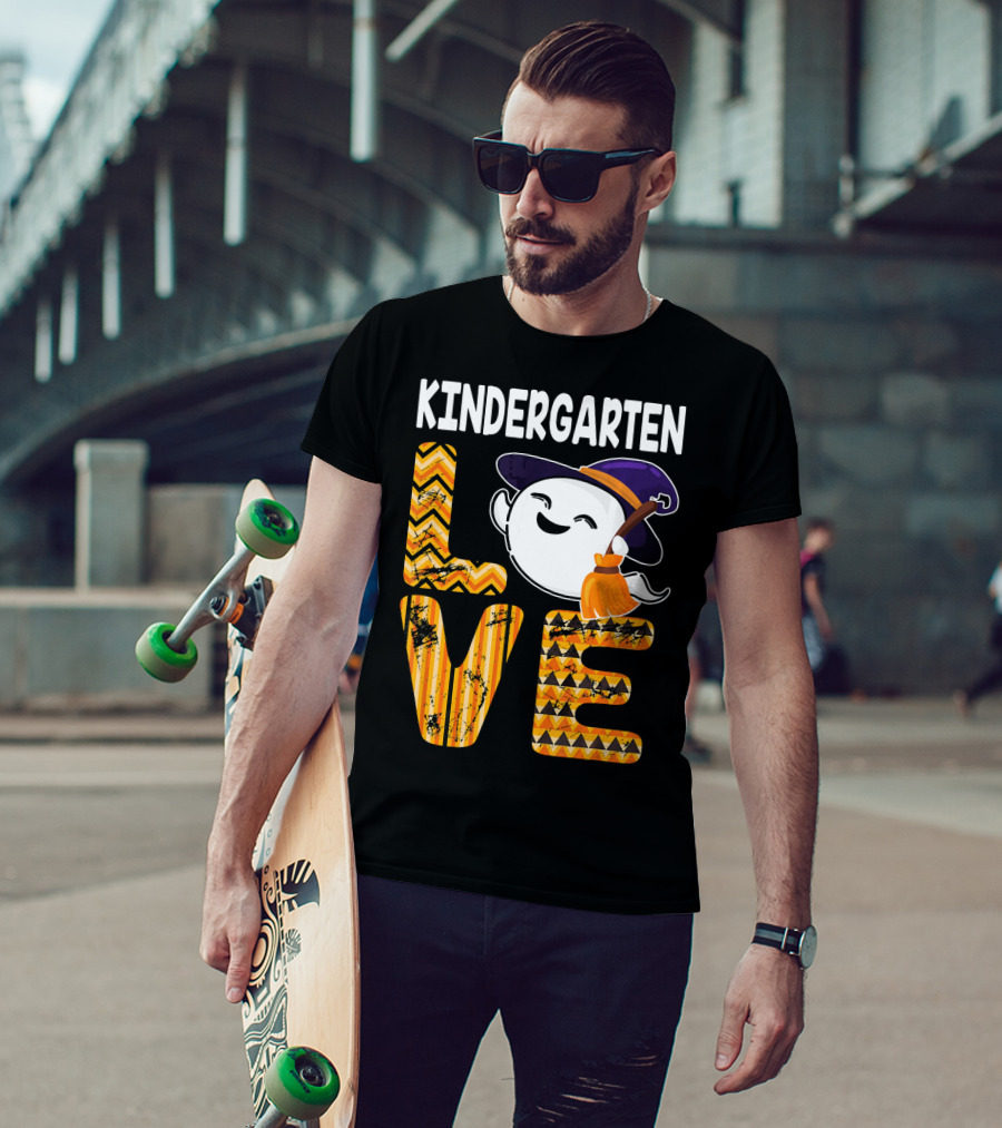 Kindergarten Love Cute Boo Ghost Halloween T-Shirt