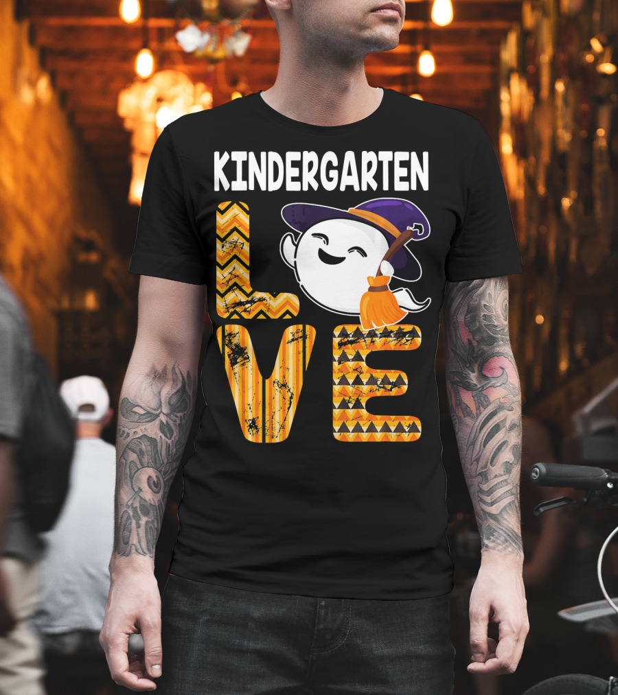 Kindergarten Love Cute Boo Ghost Halloween T-Shirt