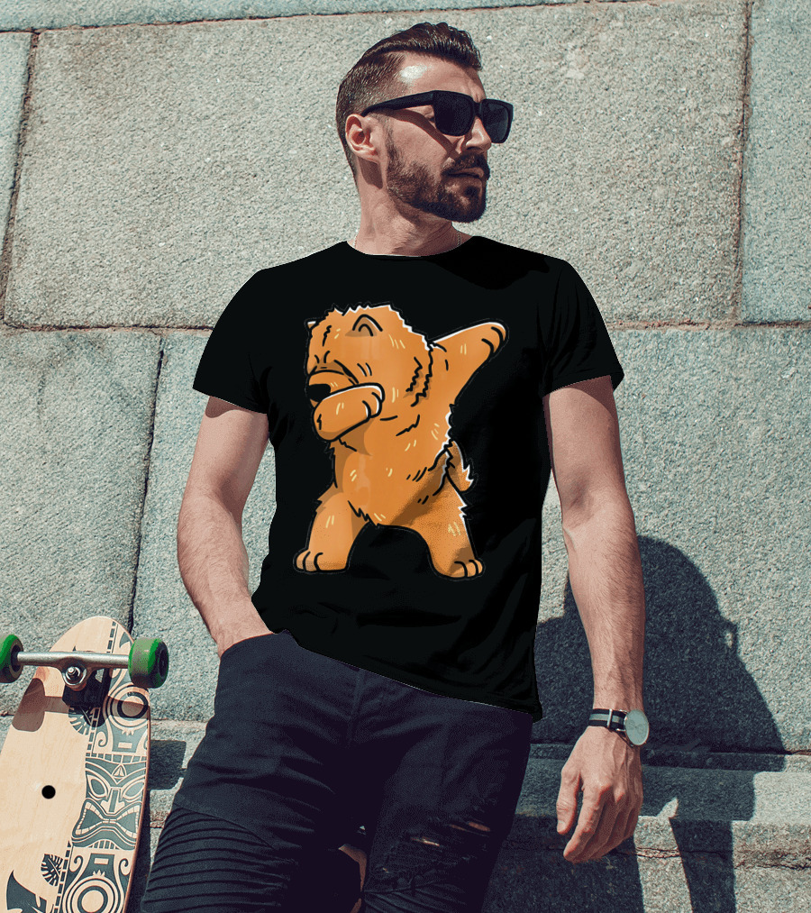 Chow Chow Dabbing Dog Cartoon T-Shirt