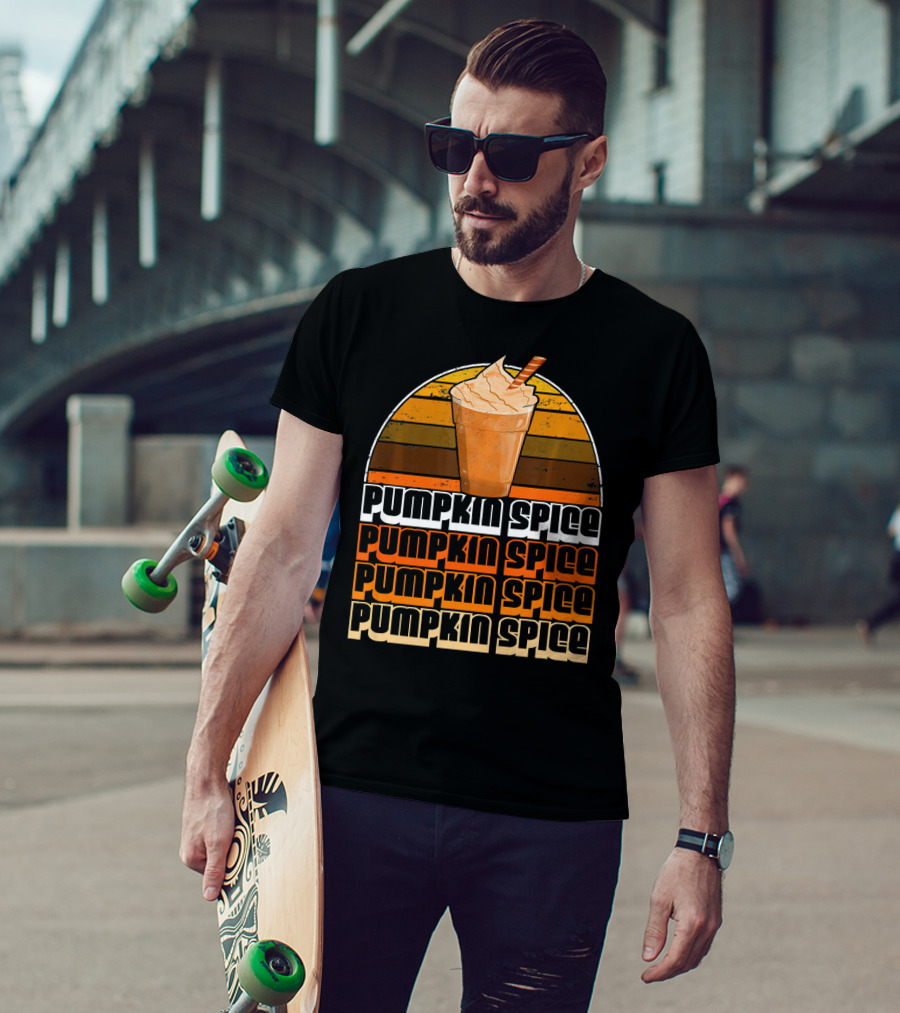 Vintage Pumpkin Spice Frappe Retro Pumpkin Spice Coffee T-Shirt
