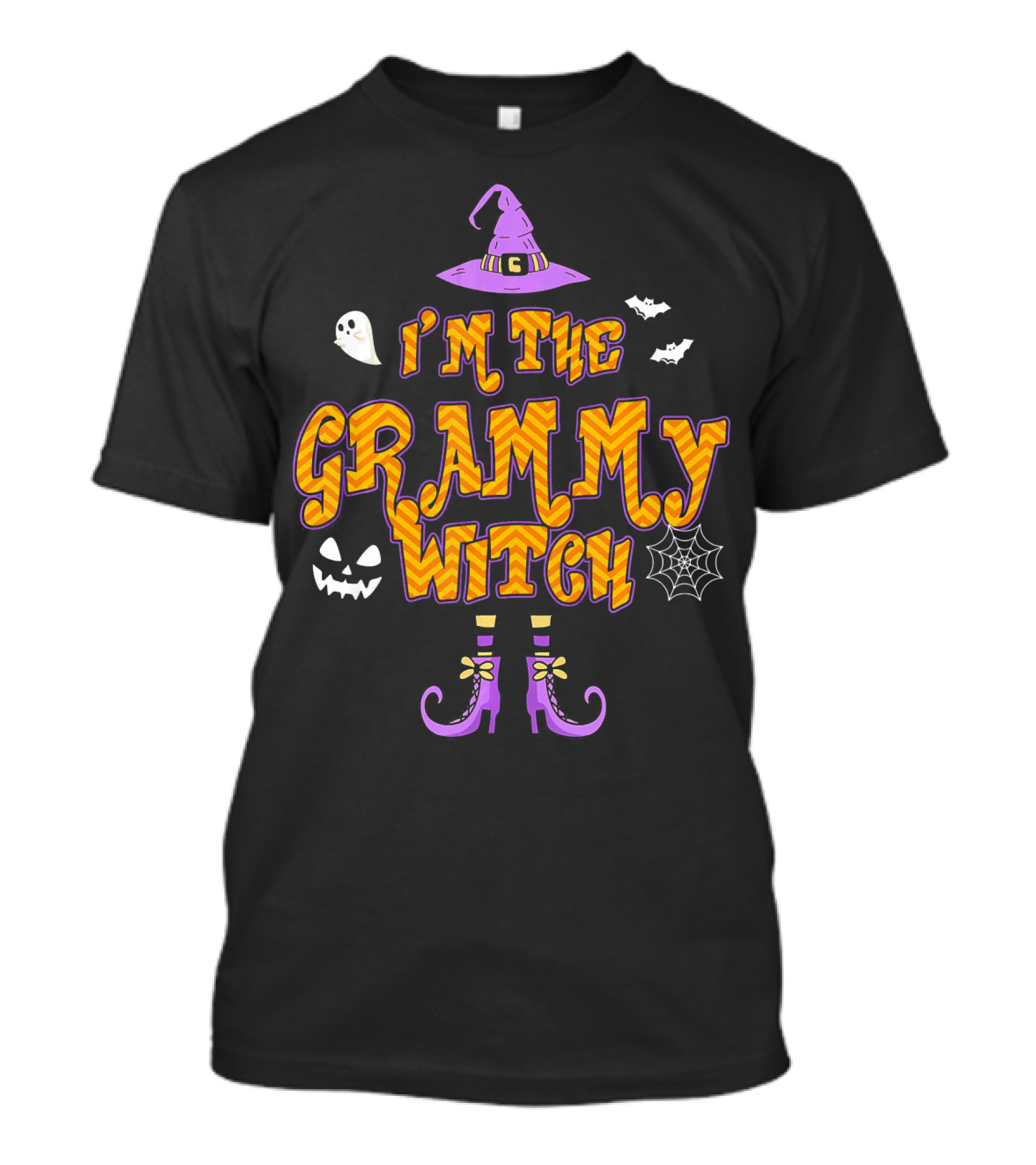 I'm The Grammy Witch Halloween Ghosts And Pumpkin Hat Boots T-Shirt