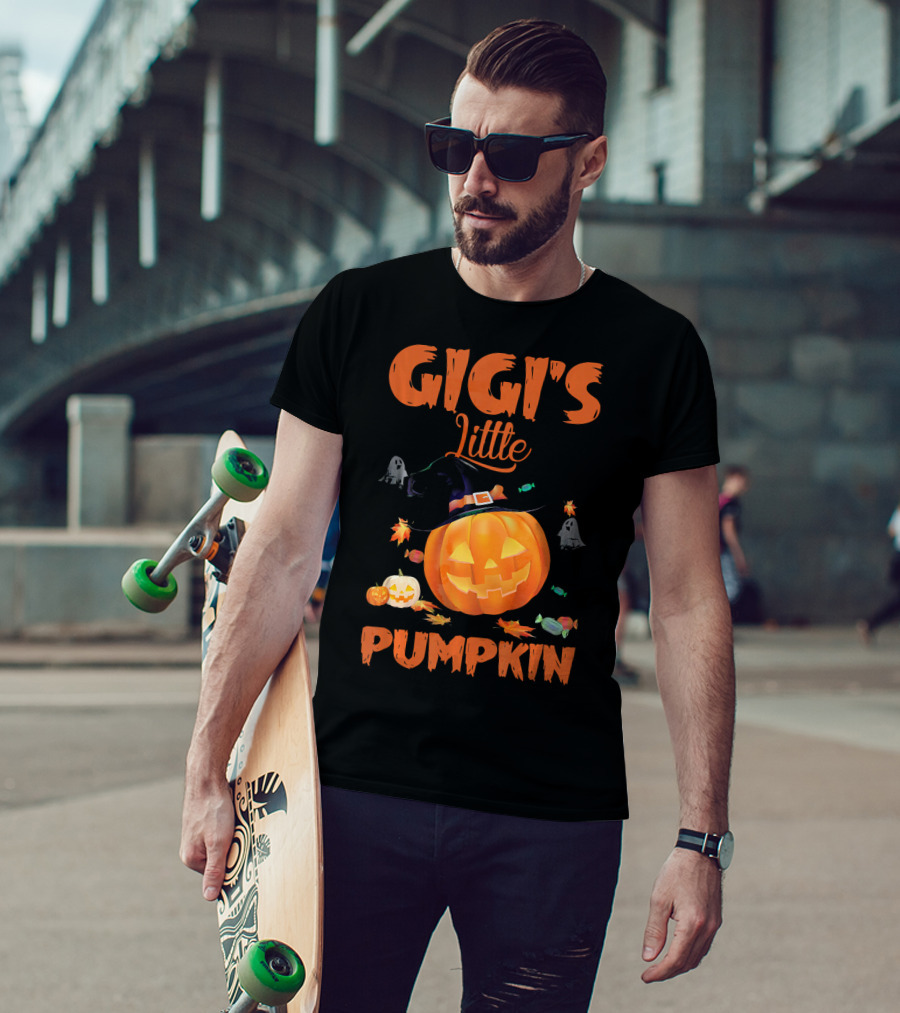 Gigi's Little Pumpkin Halloween Ghosts Candy Jack-O'-Lantern T-Shirt