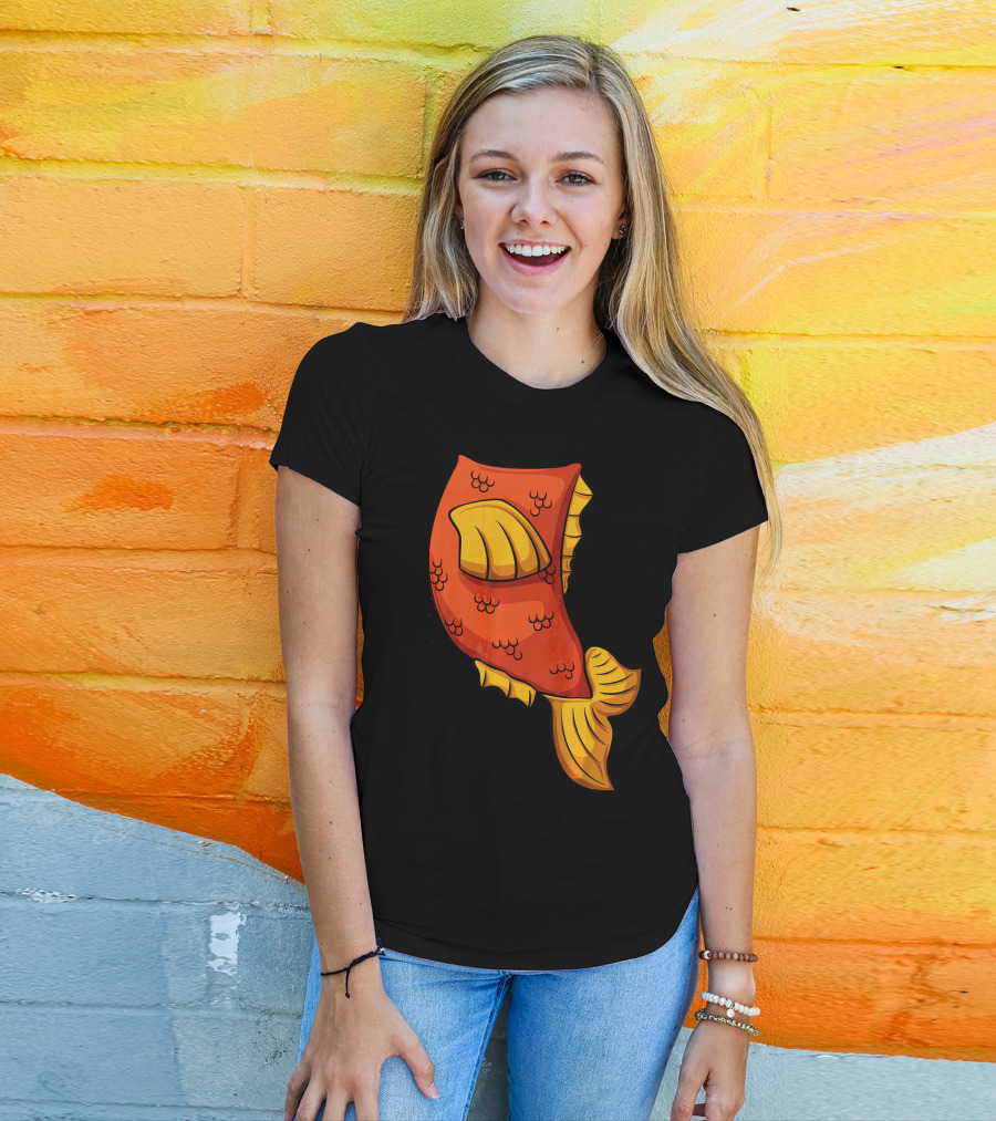 Fish Costume For Halloween Goldfish Tail T-Shirt