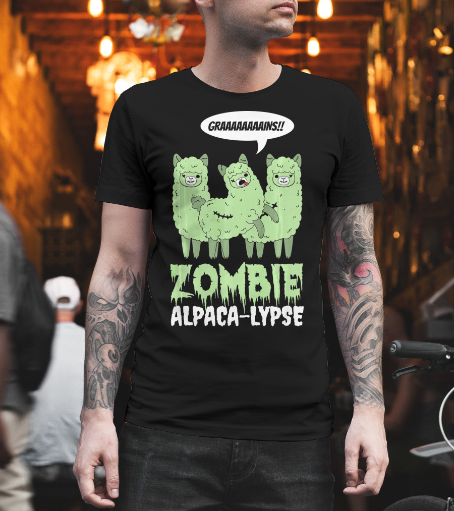 Zombie Alpaca-lypse GRAAAAINS T-Shirt