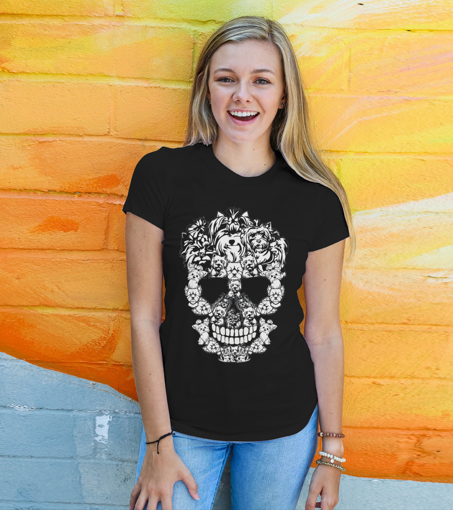 Yorkshire Terrier Skull T-Shirt