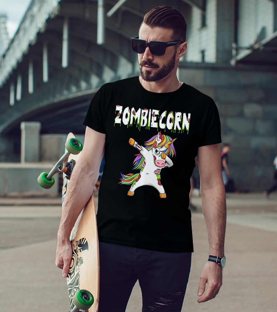 Zombiecorn Dabbing Zombie Unicorn T-Shirt