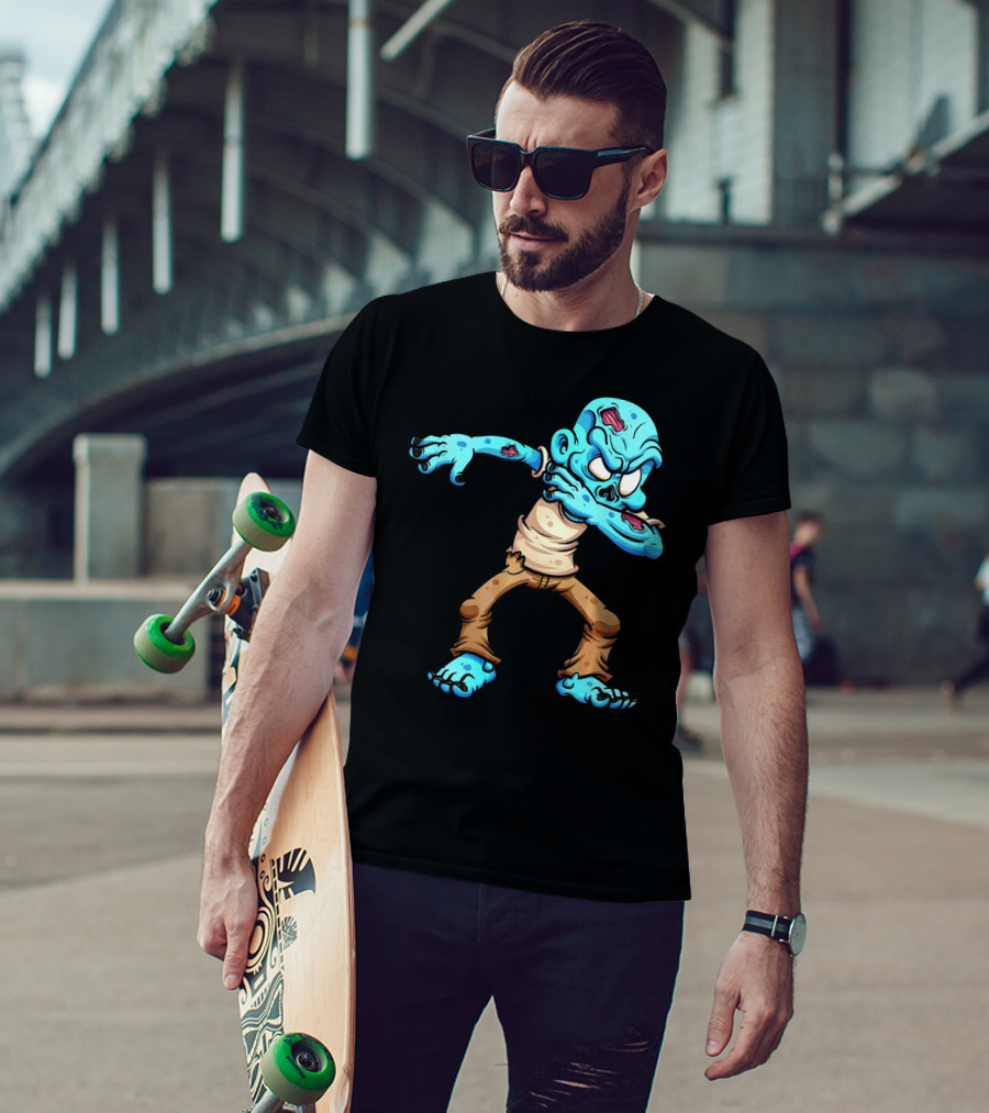 Dabbing Zombie Halloween Dab Creature T-Shirt