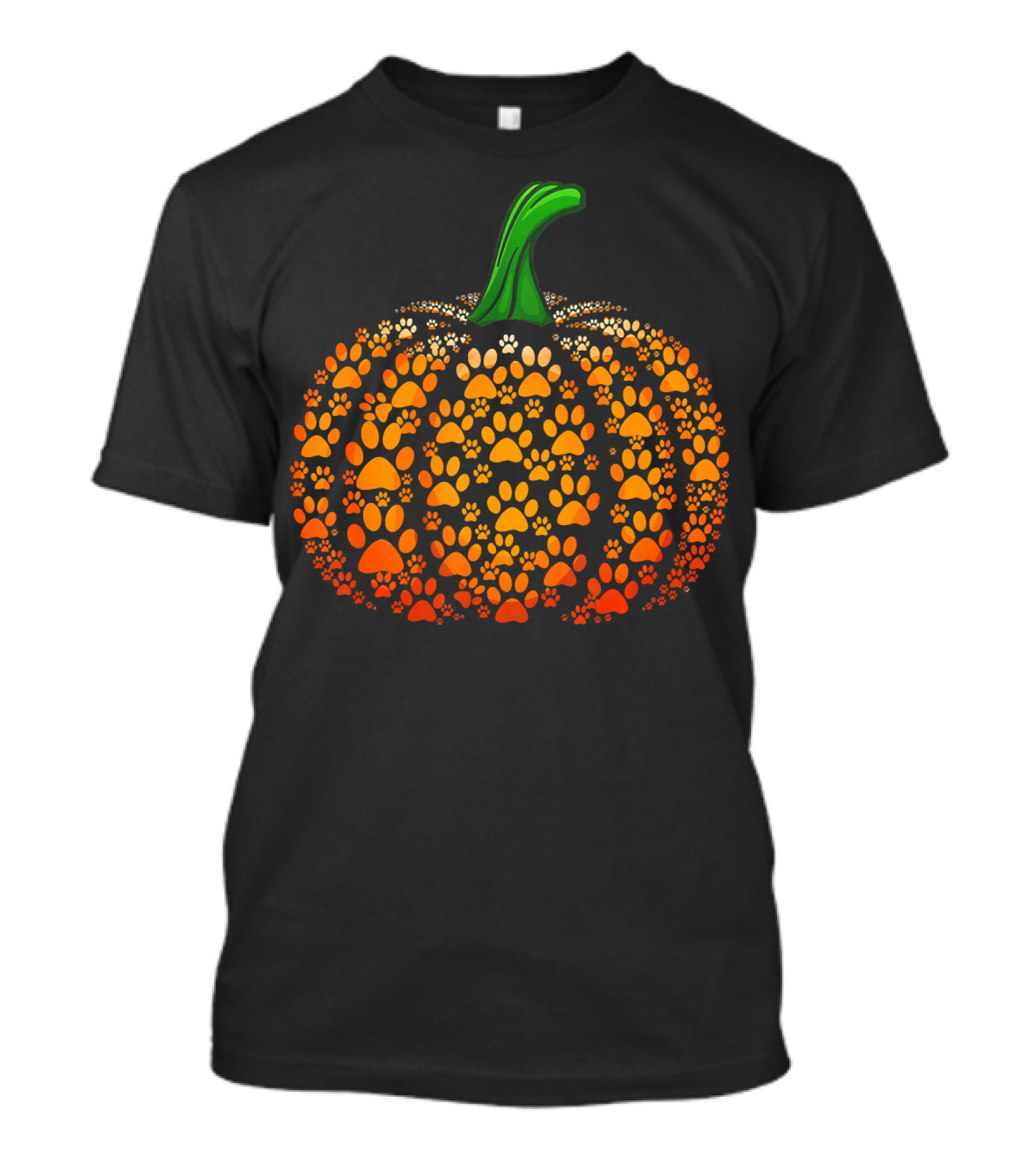 Funny Pumpkin Paw Halloween Dog Cat Cost T-Shirt