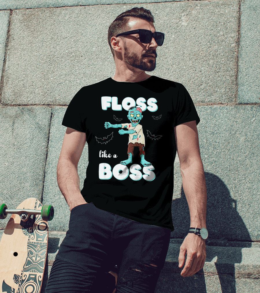 Floss Like A Boss Zombie Dancing With Bats T-Shirt