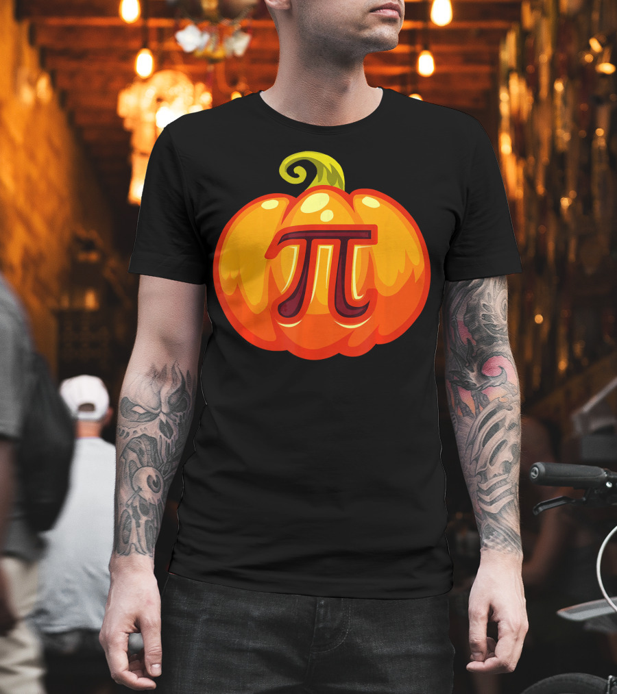 Math Teacher Pi Symbol Pumpkin Halloween Costume T-Shirt