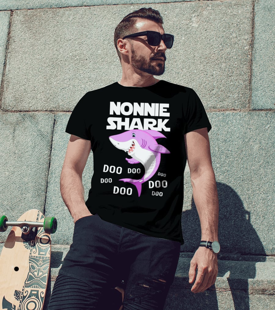 Nonnie Shark Doo Doo Doo Grandma Gift T-Shirt