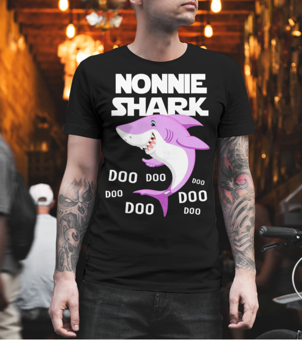Nonnie Shark Doo Doo Doo Grandma Gift T-Shirt Nonnie Shark Doo Doo Doo Grandma Gift T-Shirt