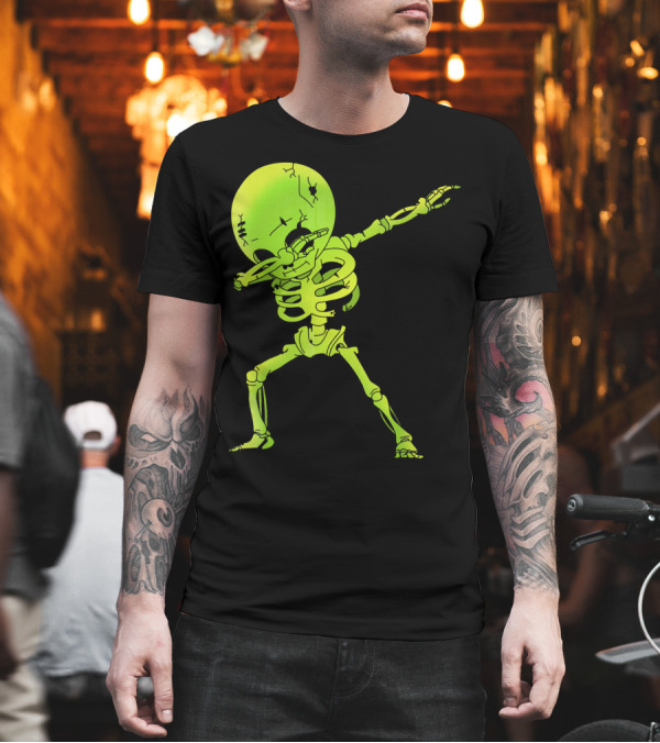 Skeleton Dabbing Zombie Halloween Moon T-Shirt Skeleton Dabbing Zombie Halloween Moon T-Shirt