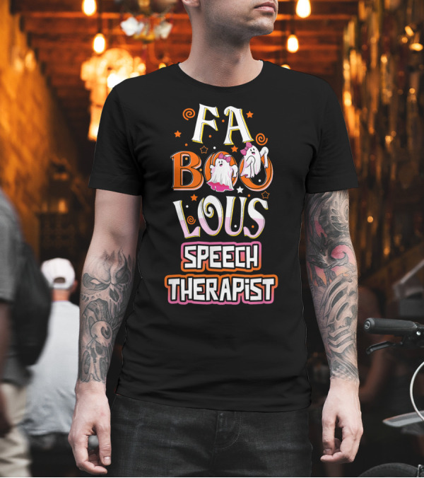 FA BOO Lous Speech Therapist Cute Ghosts T-Shirt FA BOO Lous Speech Therapist Cute Ghosts T-Shirt