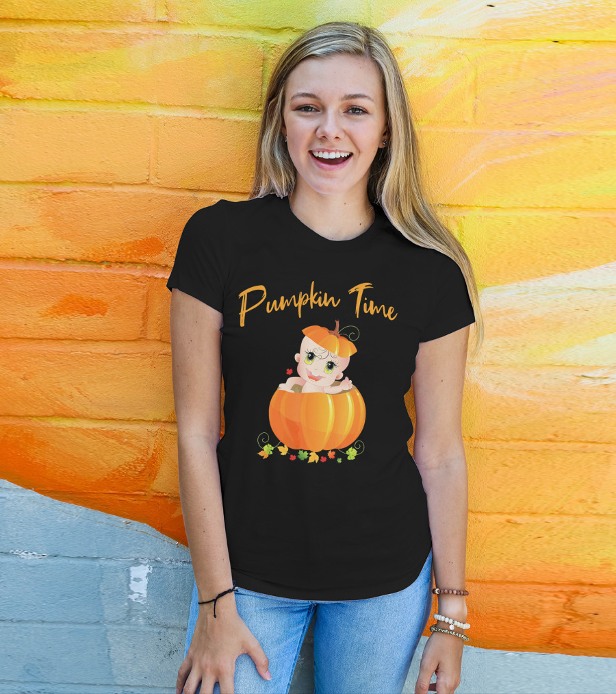 Pumpkin Time Baby Halloween Pumpkin T-Shirt