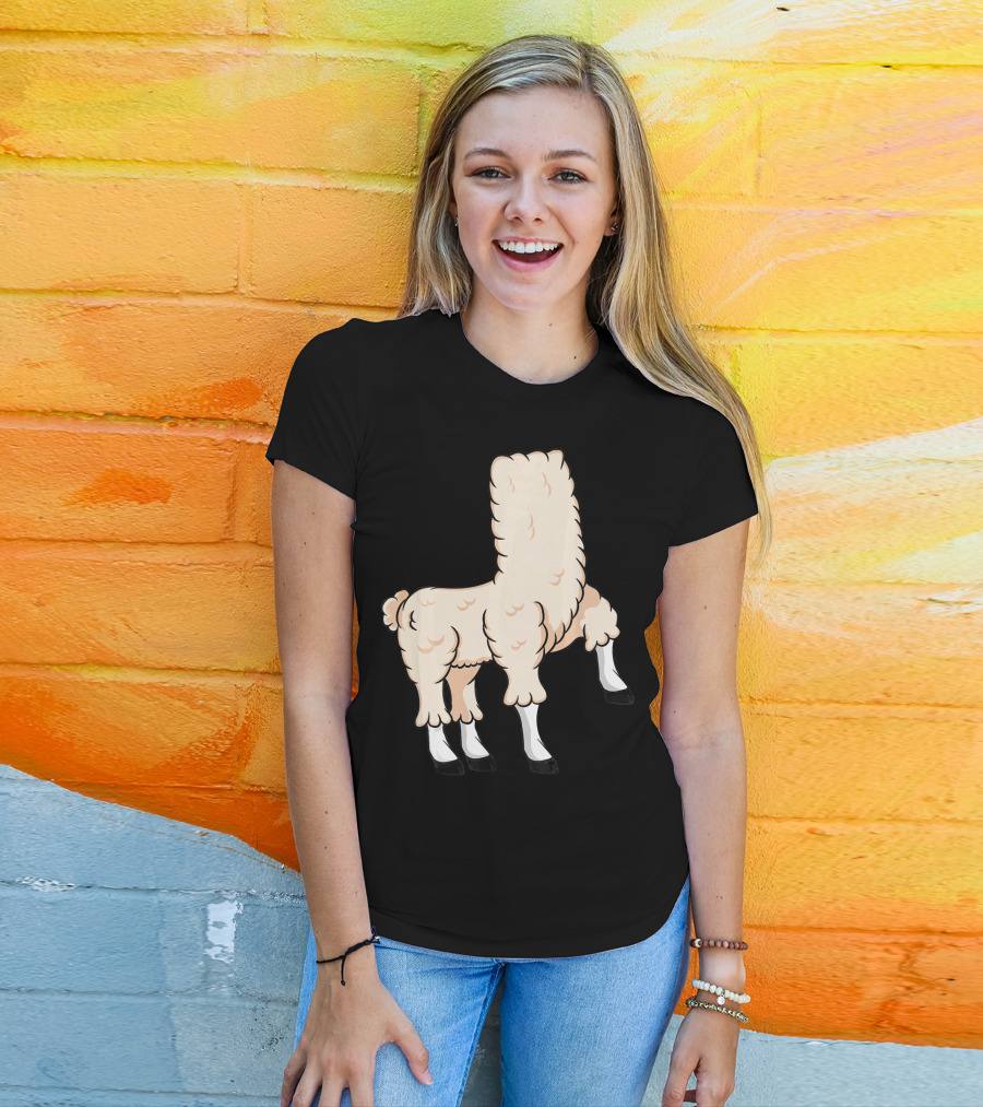 Llama Costume Halloween Easy Cosplay Headless T-Shirt