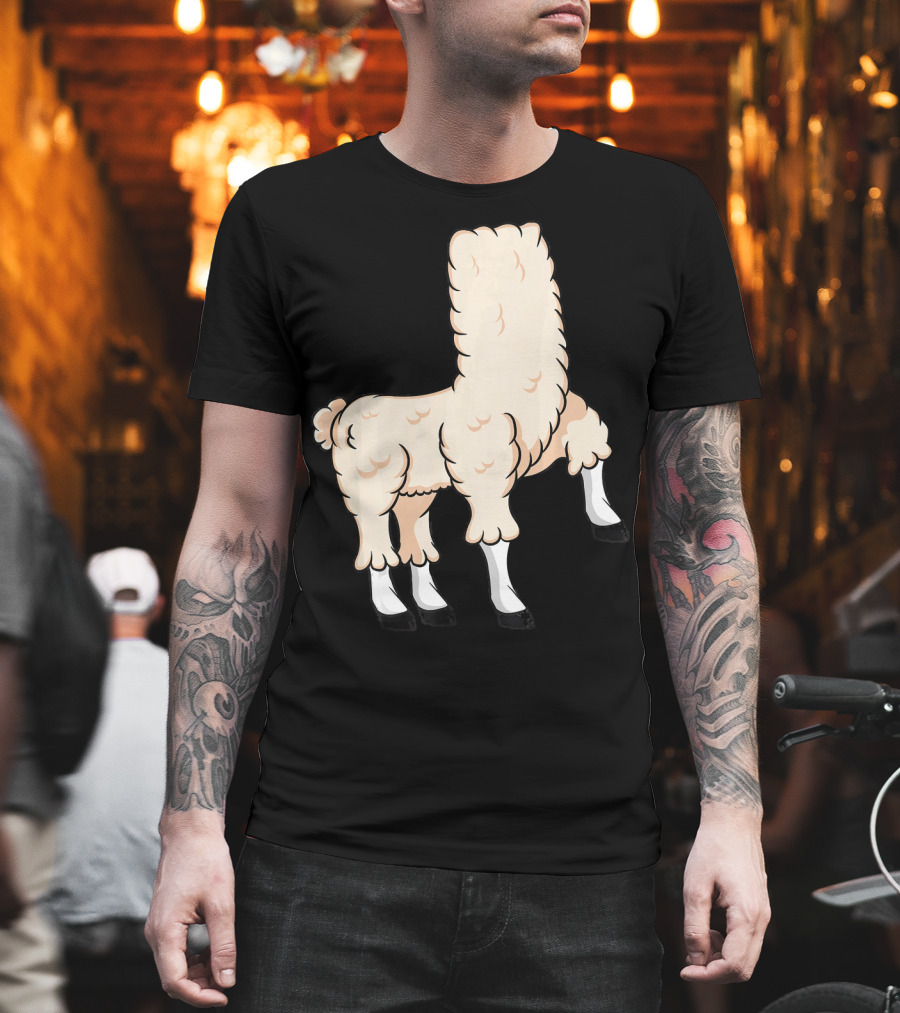 Llama Costume Halloween Easy Cosplay Headless T-Shirt