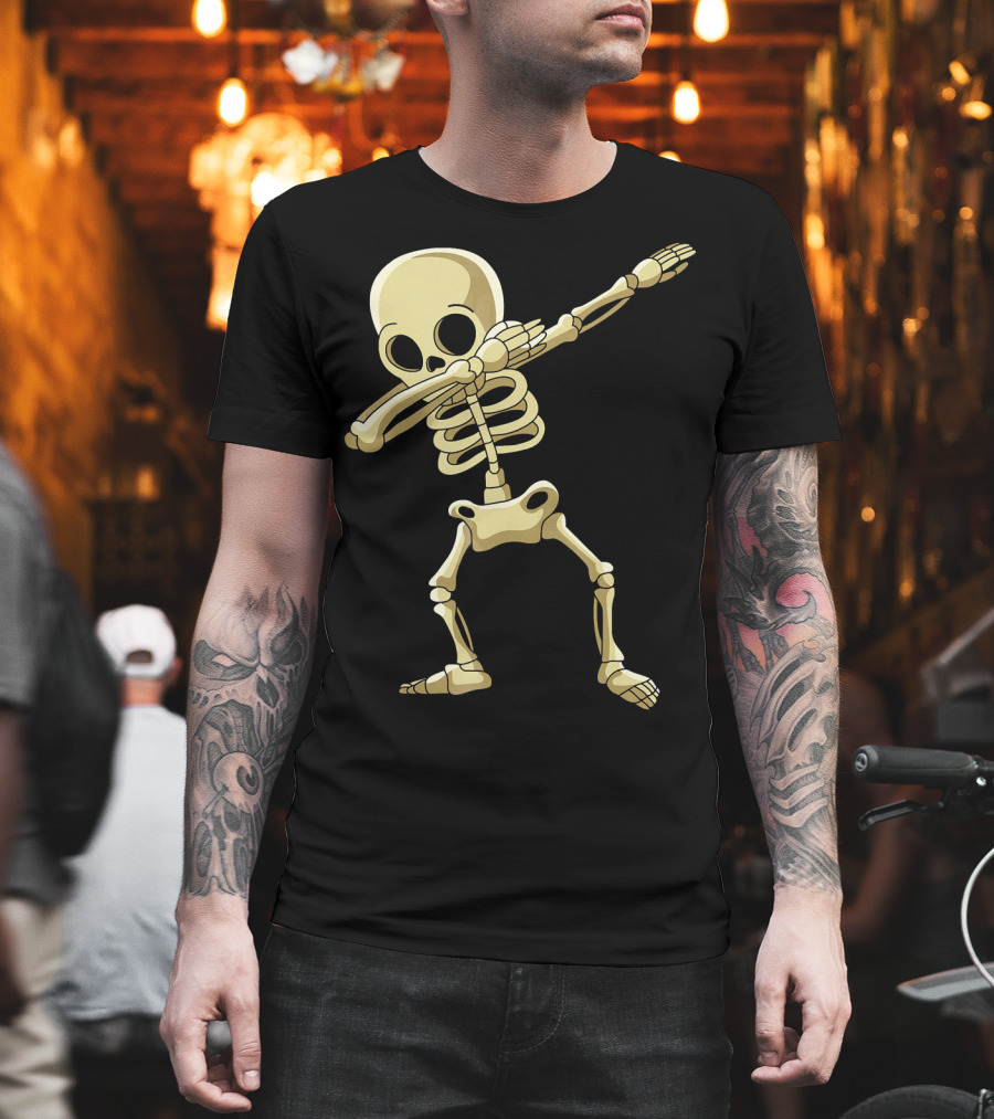 Kids Skeleton Dabbing Pose T-Shirt