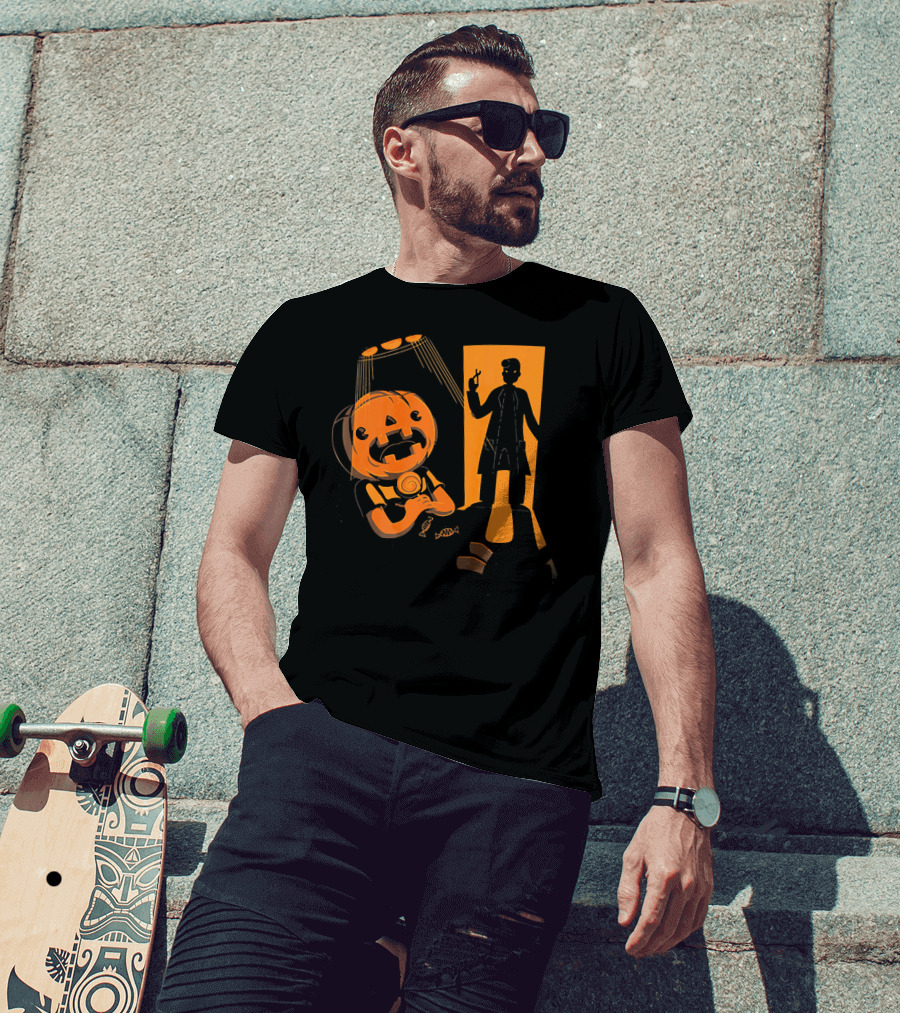 Dentist Halloween Horror Pumpkin Patient Dental Hygienist Shadow T-Shirt