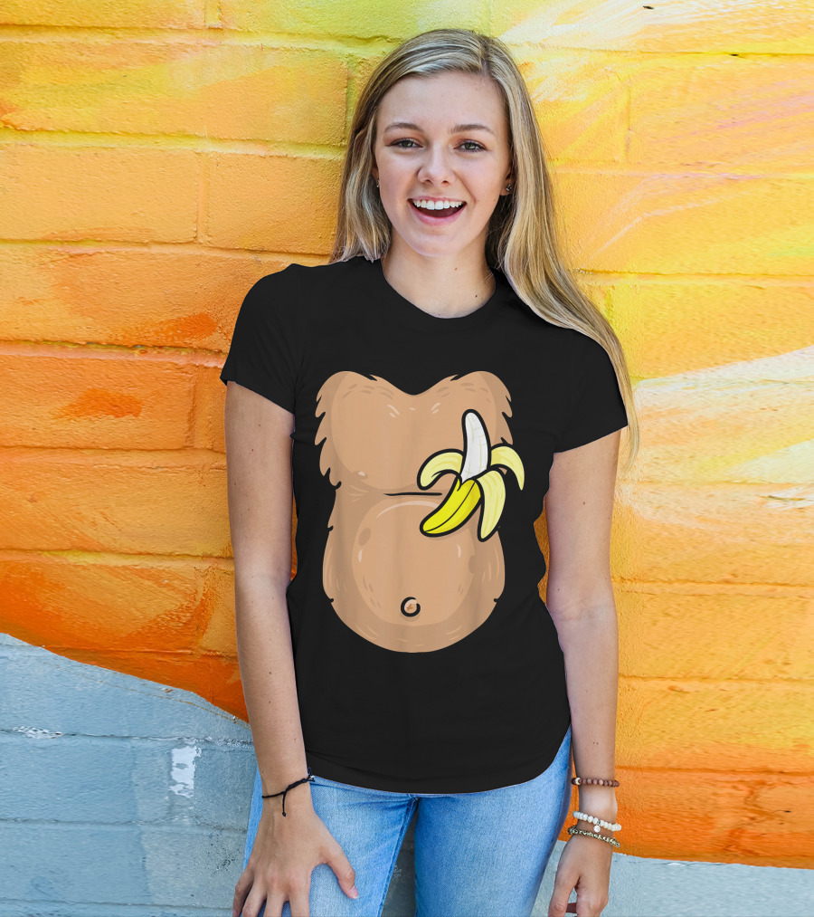 Monkey Costume Banana Belly T-Shirt