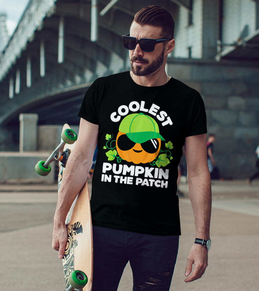 Coolest Pumpkin In The Patch Kids Pumpkin Patch Boys Or Girls Fall Co T-Shirt