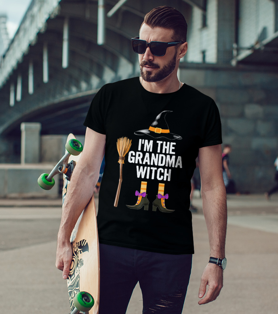 I'm The Grandma Witch With Hat Broom And Boots T-Shirt