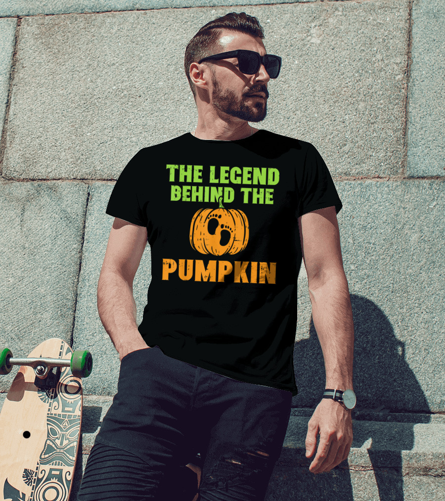 The Legend Behind The Pumpkin Footprints Baby Announcement T-Shirt