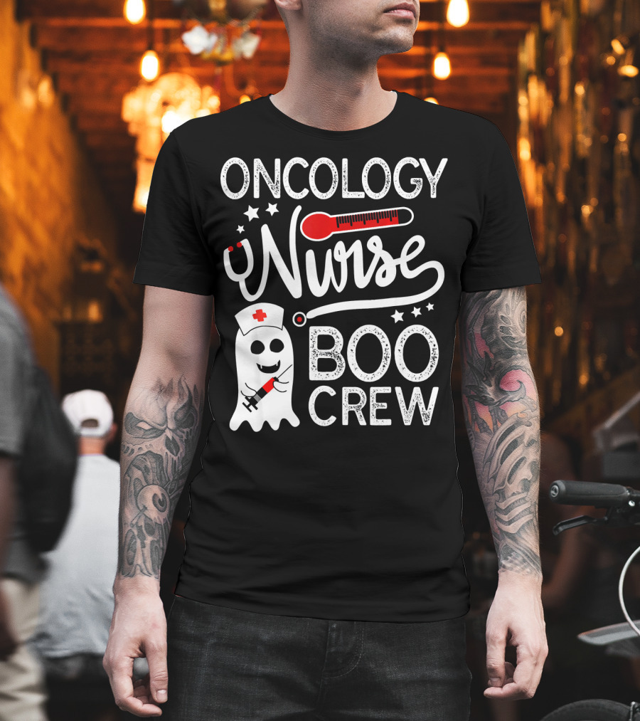 Oncology Nurse Boo Crew Halloween Costume T-Shirt
