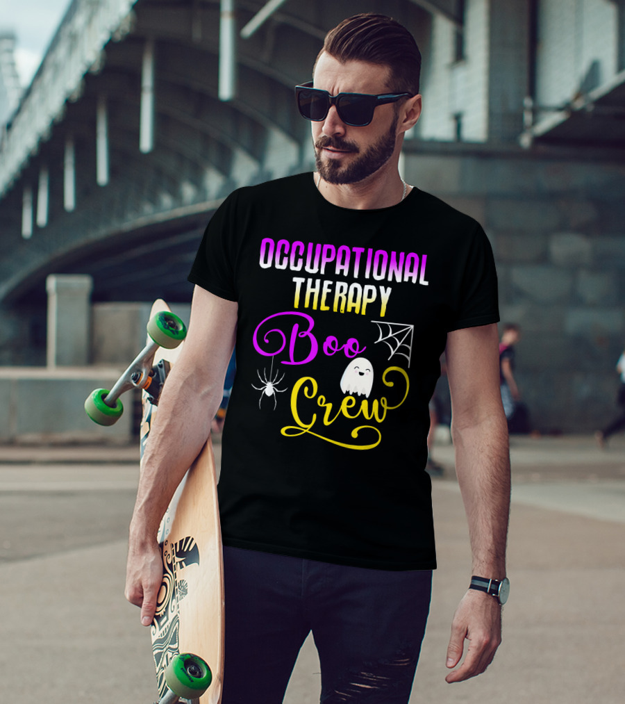 Occupational Therapy Halloween Boo Crew Ghost And Spider T-Shirt