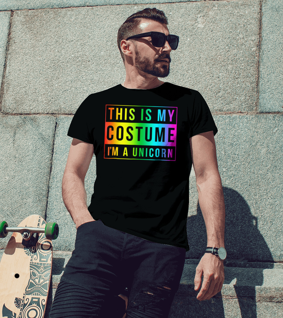 This Is My Costume I'm A Unicorn Halloween Easy Fun T-Shirt