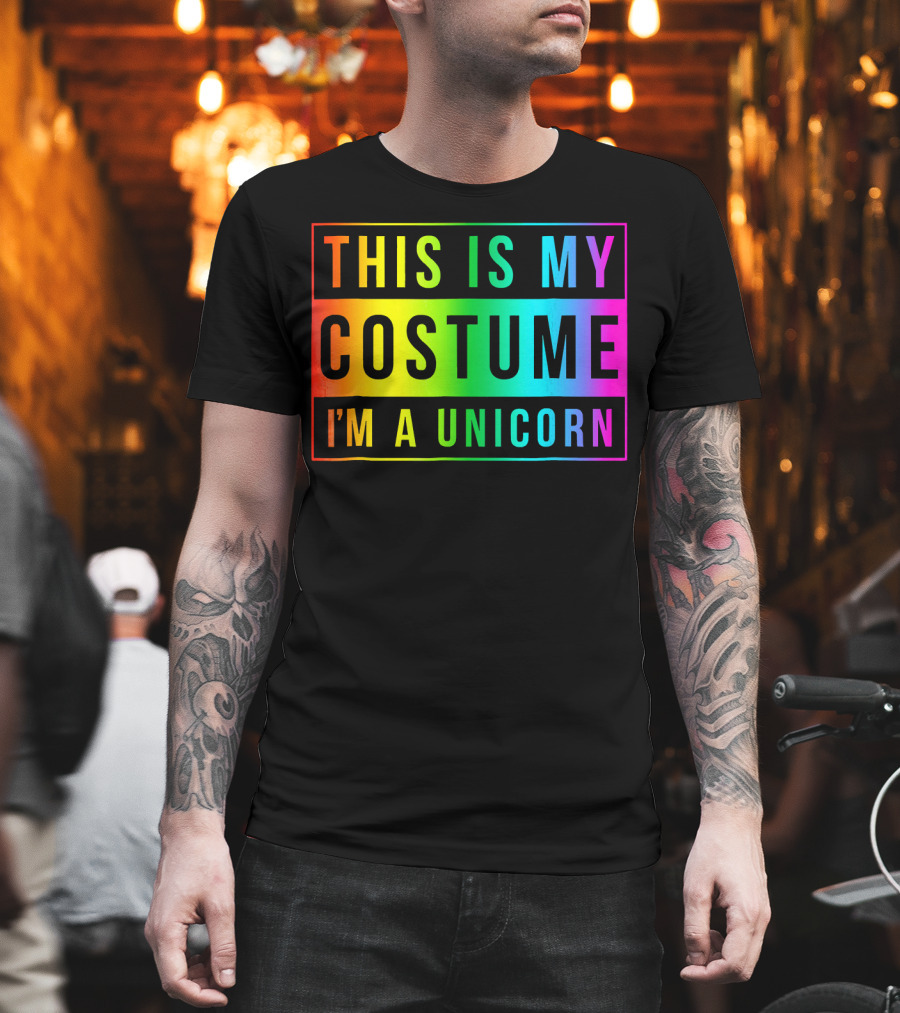 This Is My Costume I'm a Unicorn Halloween Easy Fun T-Shirt