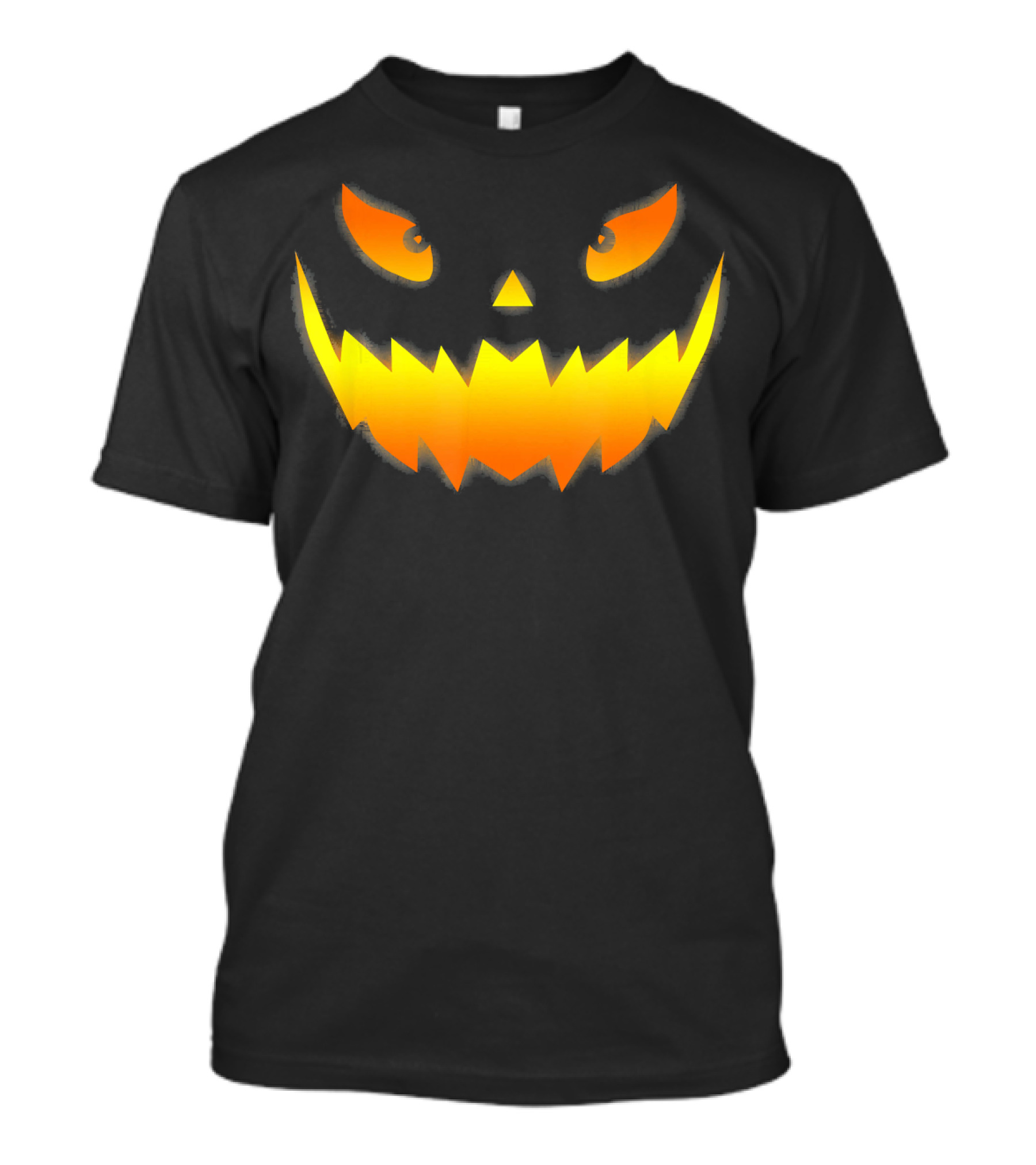 Smiling Glowing Jack O Lantern Pumpkin Face T-Shirt