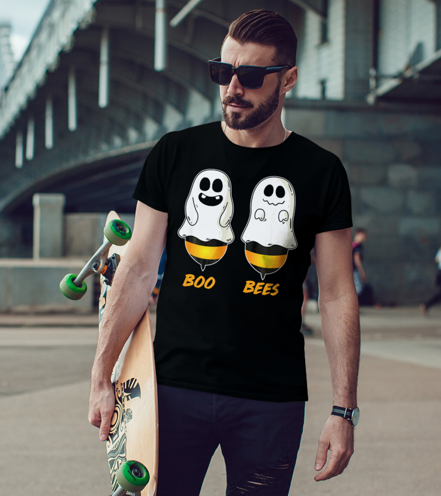 Boo Bees Ghost Halloween Pun T-Shirt