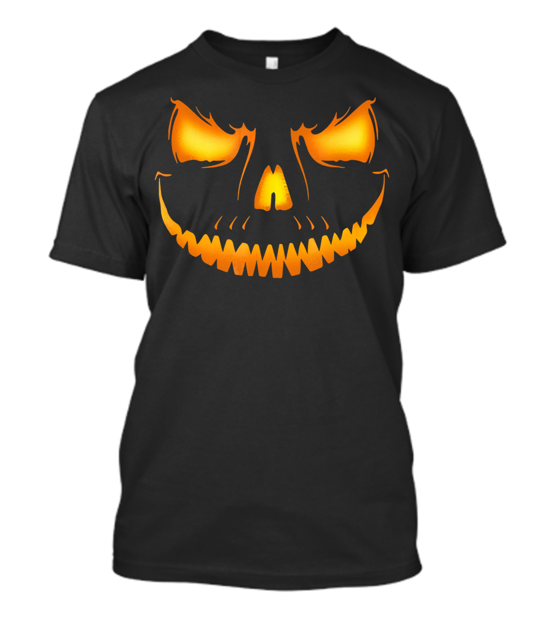 Halloween Costume Creepy Jack-O'-Lantern Pumpkin Face T-Shirt