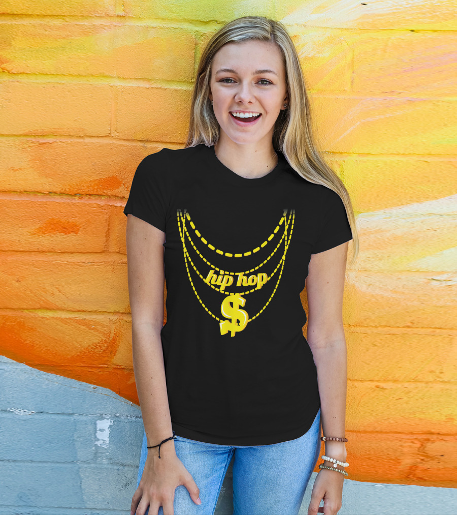 Hip Hop Dollar Sign Chains Costume Halloween T-Shirt