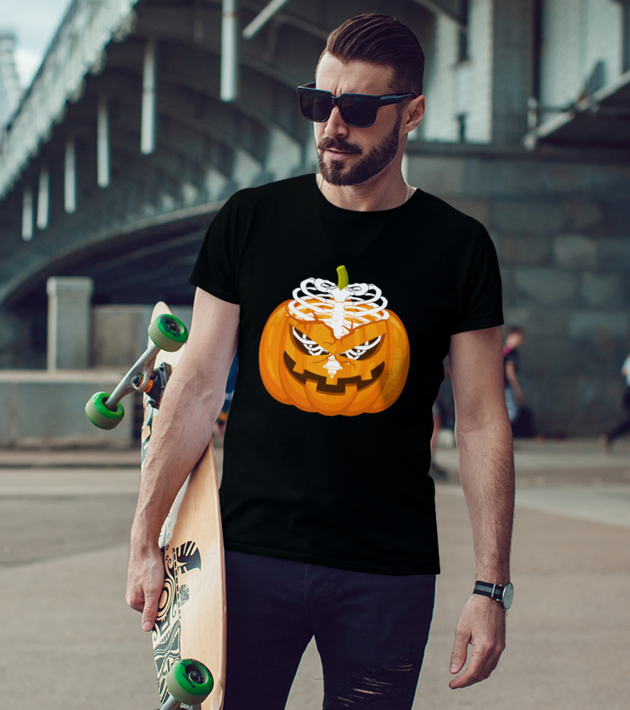 Radiology Halloween Pumpkin X Ray Skeleton T-Shirt