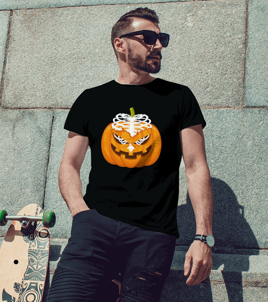 Radiology Halloween Pumpkin X Ray Skeleton T-Shirt