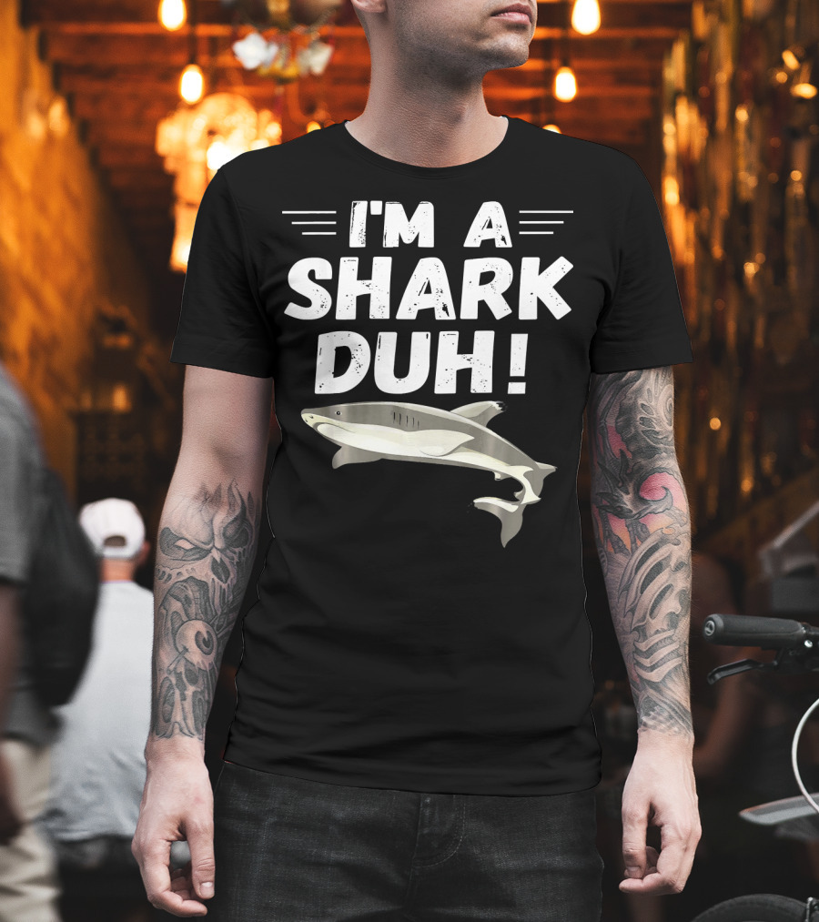I'm A Shark Duh Funny Halloween Cos I'm A Shark Duh T-Shirt
