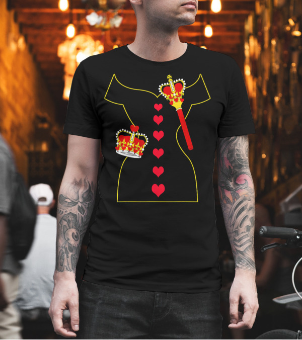 Heart Dress Queen Crown Scepter T-Shirt Heart Dress Queen Crown Scepter T-Shirt