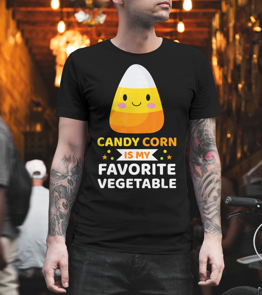 Candy Corn Is My Favorite Vegetable Sarc Halloween Humor T-Shirt