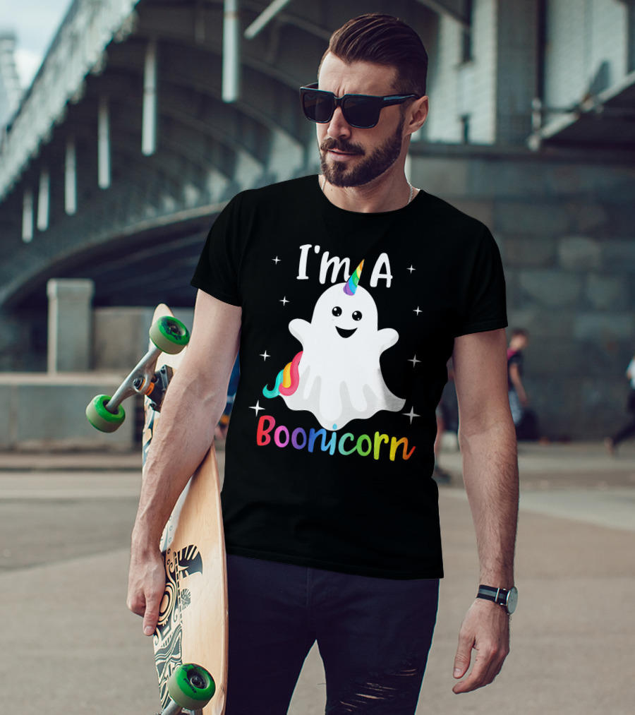 I'm A Boonicorn Cute Halloween Funny Unicorn Ghost T-Shirt
