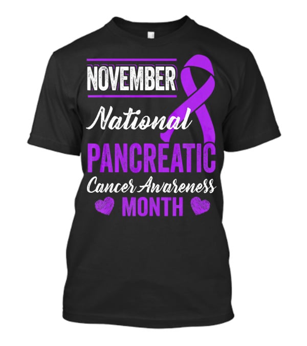 November National Pancreatic Cancer Awareness Month Purple T-Shirt