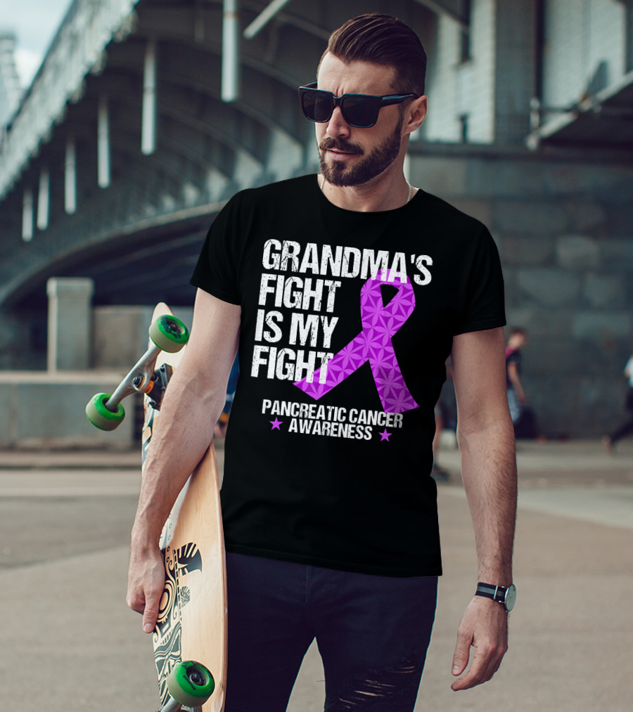 Grandma's Fight Is My Fight Pancreatic Cancer Awareness T-Shirt