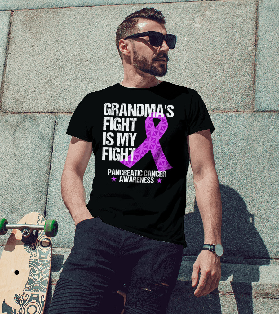 Grandma's Fight Is My Fight Pancreatic Cancer Awareness T-Shirt