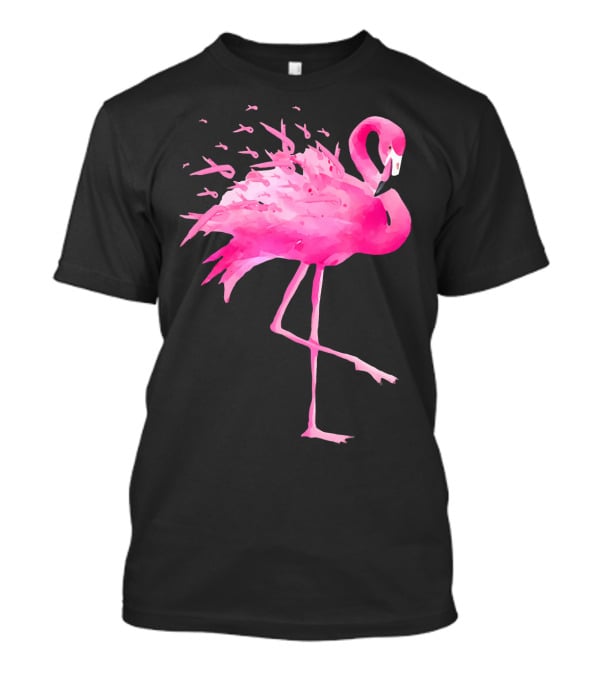 Funny Flamingo Breast Cancer Awareness Pink Bird Iconic T-Shirt