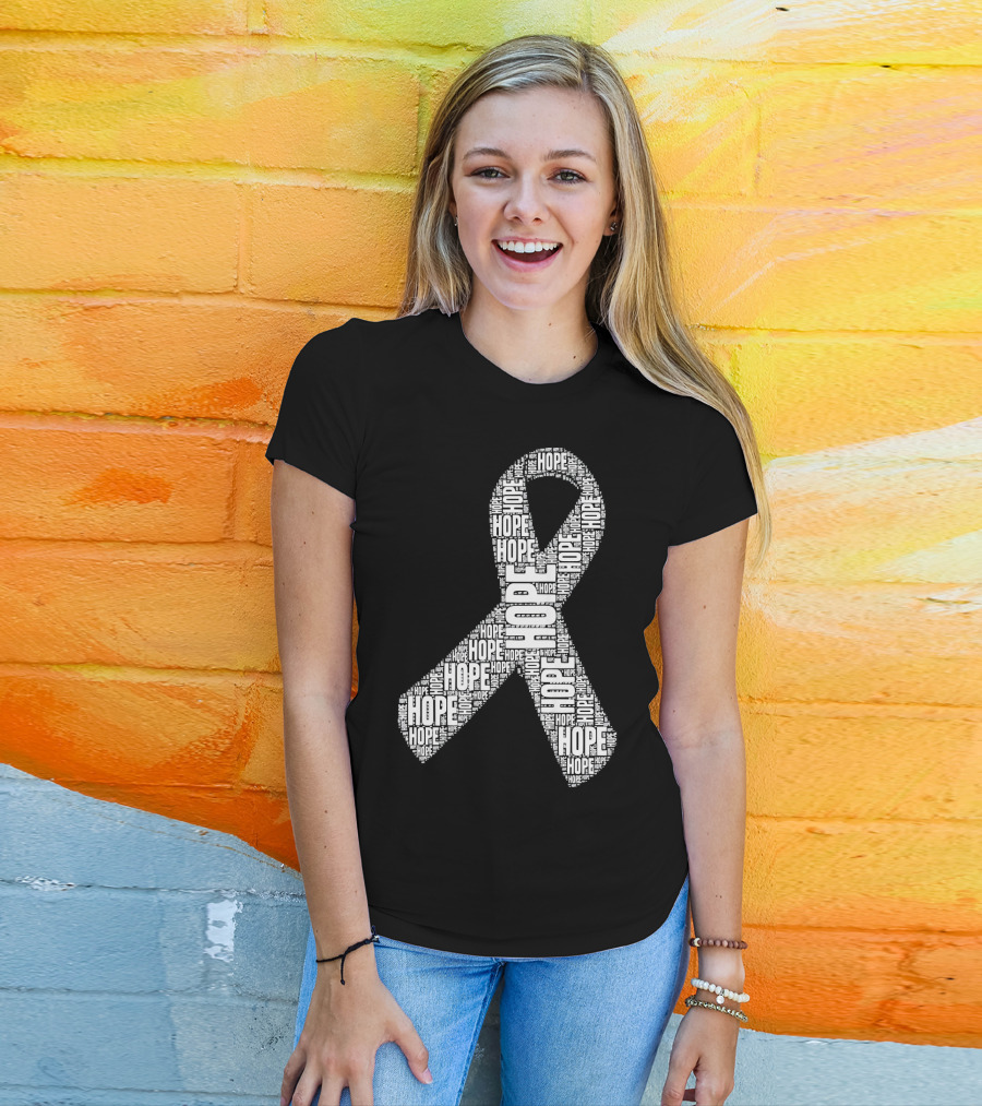 Hope Ribbon Lung Cancer Awareness T-Shirt