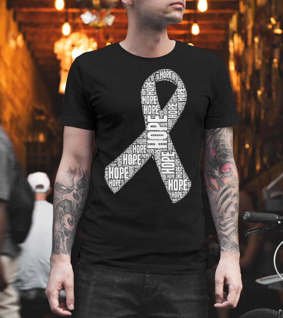 Hope Ribbon Lung Cancer Awareness T-Shirt