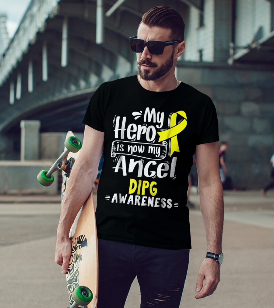 My Hero Is Now My Angel DIPG Awareness T-Shirt