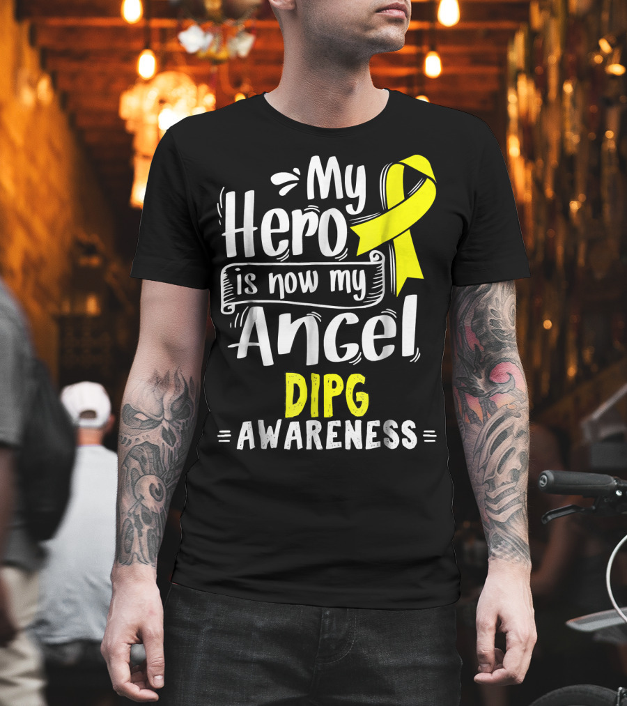 My Hero is Now My Angel DIPG Awareness T-Shirt
