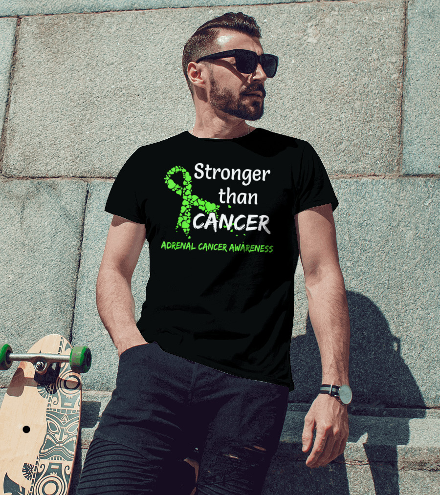 Stronger Than Cancer Adrenal Cancer Awareness T-Shirt